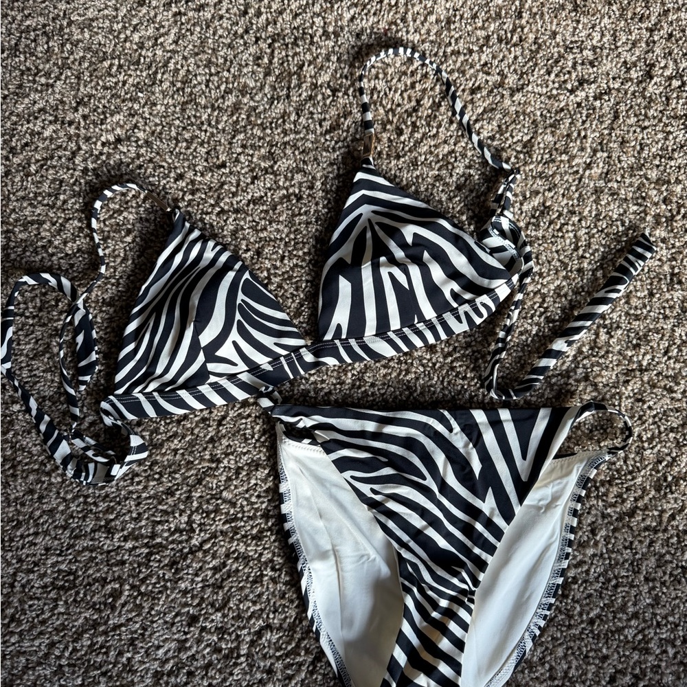 Zebra Print Bikini Set